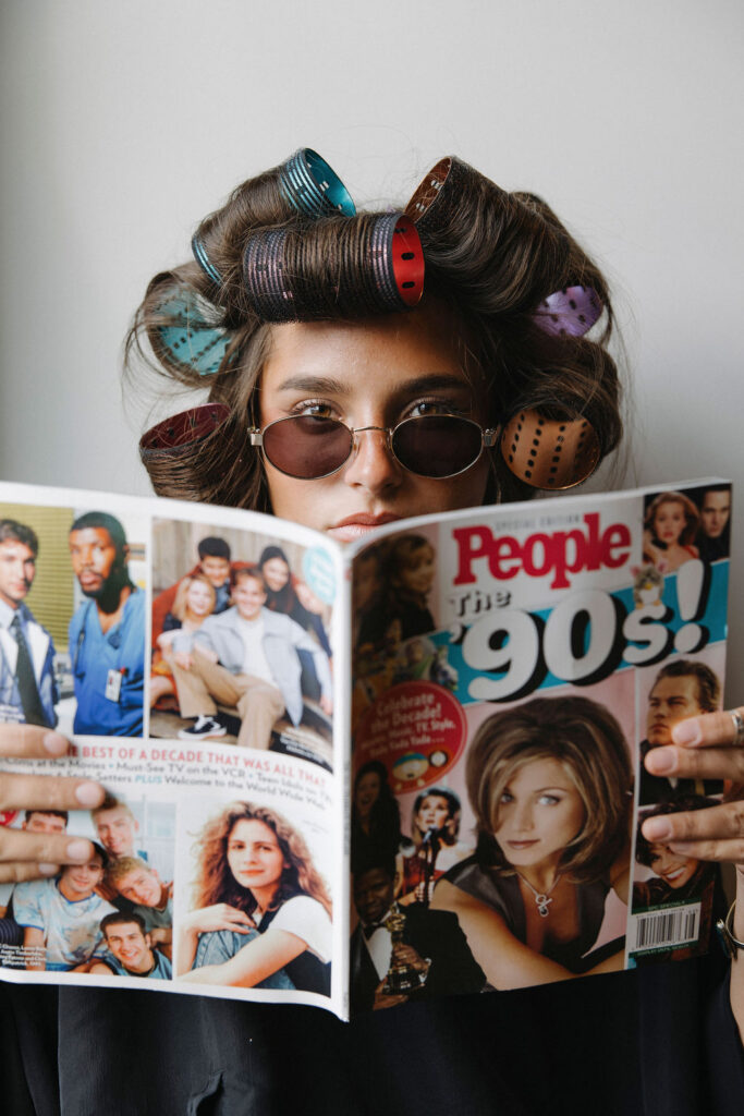 Retro branding photography for a hairstylist in Louisville Kentucky.